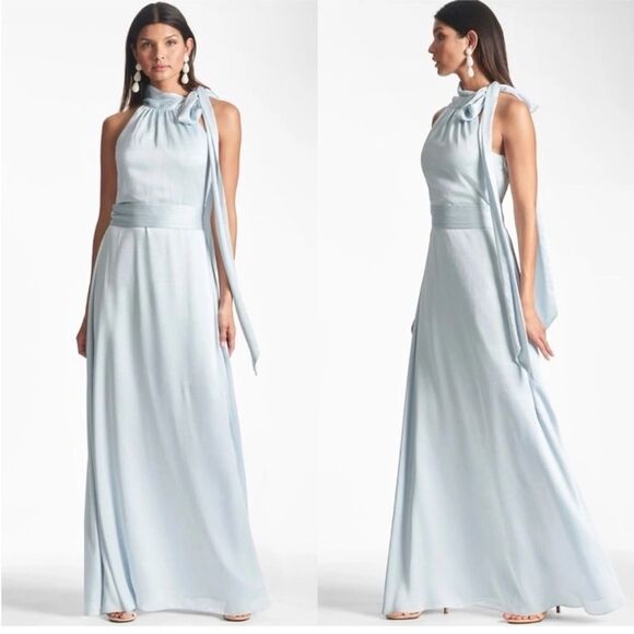 Sachin + Babi Kayla Gown Ice Blue Bridesmaid Wedding Prom NWT 2 $285 - Picture 1 of 7